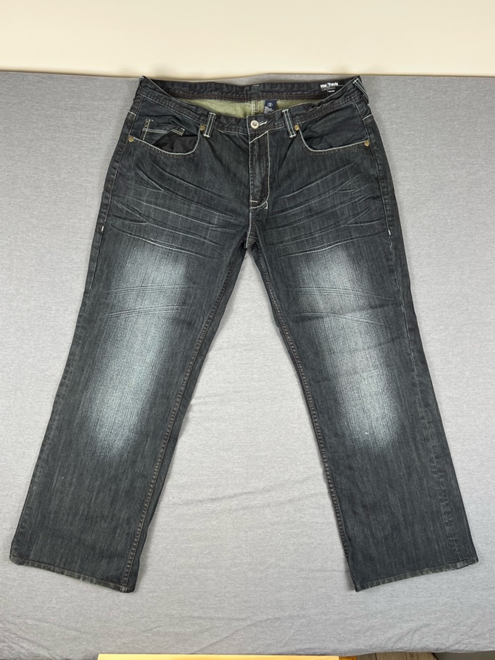Buffalo Travis Relaxed Faded Black Straight Jeans